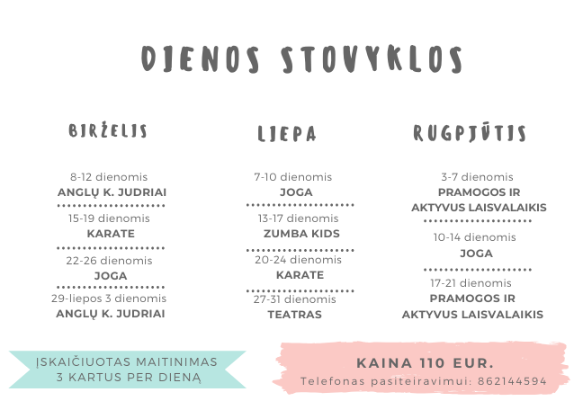 Vasaros dienos stovyklos